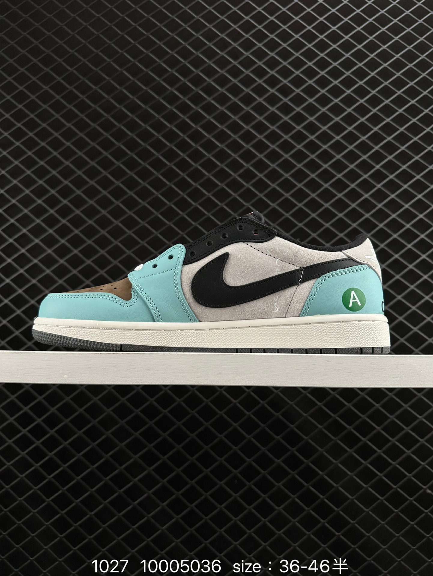 fragment design x Travis Scott x Nike Air Jordan 1 Low OG SP”Black/Green Toe“